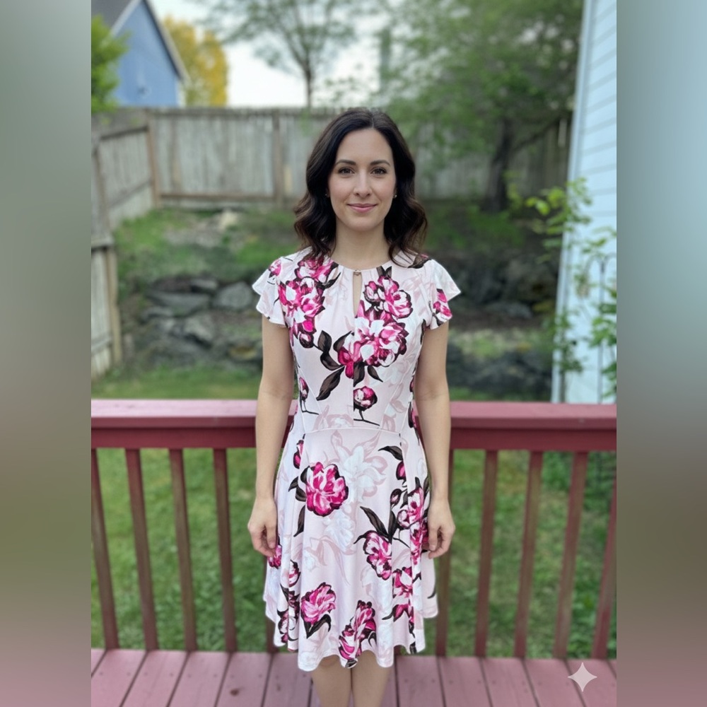 Ivanka Trump Pink Floral Dress XS